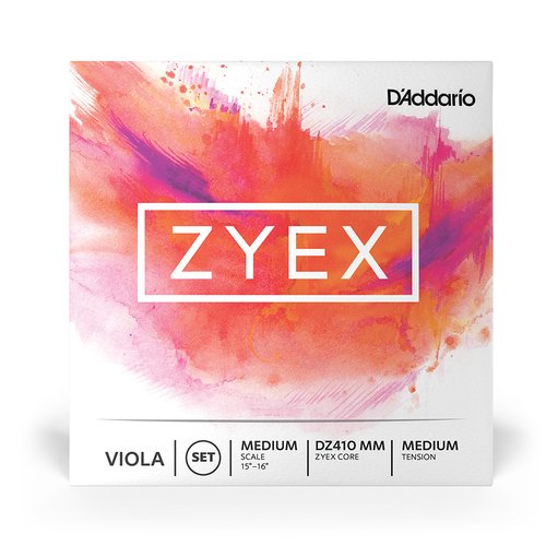 DAddario DZ410 MM Zyex Juego de cuerdas para viola, escala media, tensin media