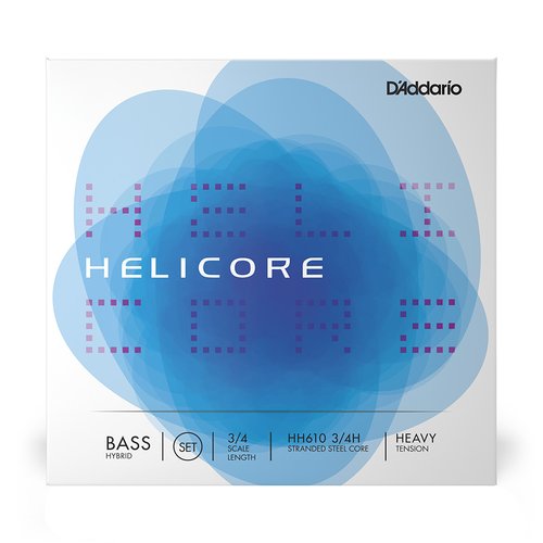 DAddario HH610 3/4H Helicore Hybrid Double Bass String Set Heavy Tension