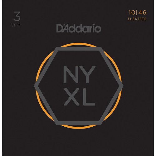 DAddario NYXL1046-3P Pack de 3 juegos cuerdas de guitarra