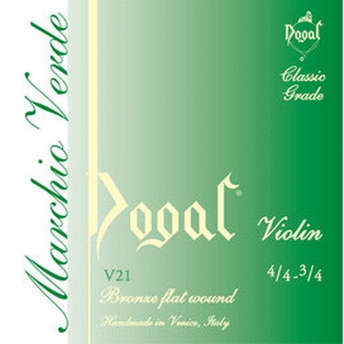 Dogal Green Tag V21A Cuerdas Violin, 1/2-1/4 bronze