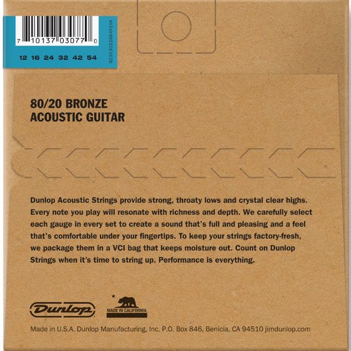 Dunlop DAB1254 Acoustic 80/20 Medium Light 012/054