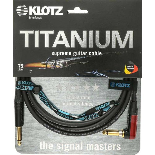 Klotz TIR0600PSP Titanium Cble guitare 6.0 mtres