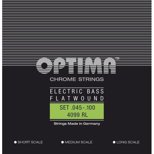 Optima 4099 Chrome Bass Flatwound 045/100 Medium Scale