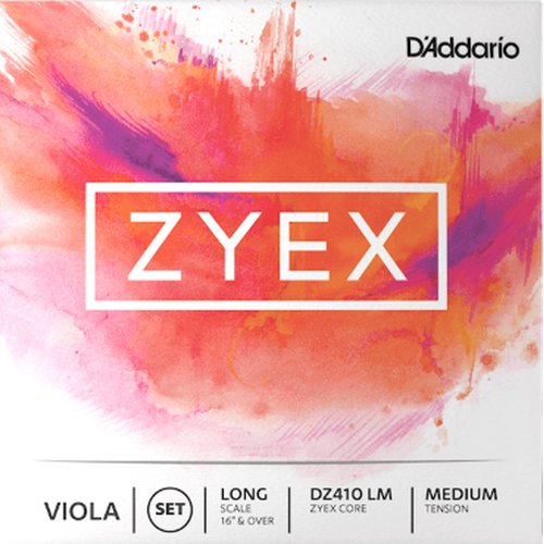 Set per viola DAddario DZ410 LM Zyex, Long Scale, Medium Tension