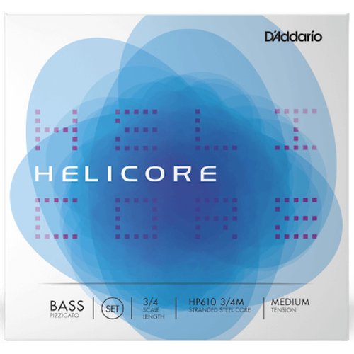 Cordes de contrebasse DAddario Helicore Pizzicato 3/4 Medium Tension HP613 3/4M (A)