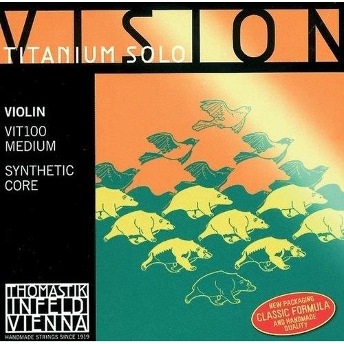 Thomastik-Infeld Set di corde per violino 4/4 Vision Titanium Solo Synthetic Core, VIT100 (media)