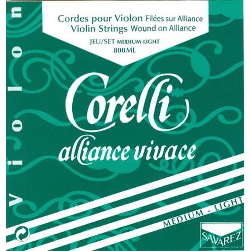 Corelli Set di corde per violino (E con ansa) Alliance, 800ML (morbido)