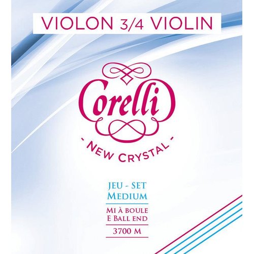 Corelli Juego de cuerdas de violn con pelota 3/4 New Crystal, 3700M (media)